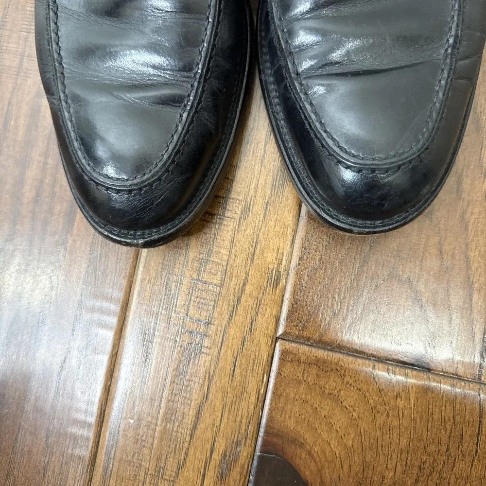 Mercanti Florentini Leather Oxford Dress Shoes Men 8.5M Black Made in Italy Lace